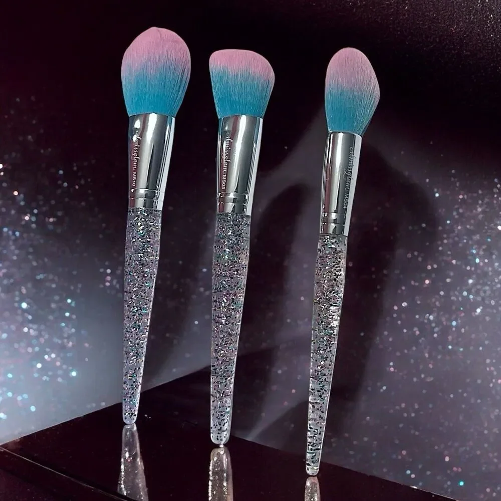 Slmissglam Glitter Face Trio 3pc Makeup Brush Set Brand New In Package MSRP $45